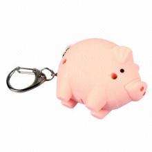 Pig LED Keychain with Voice