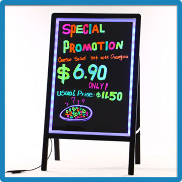 Latest products in market hot sale advertising lighted written led board made by acrylic panel