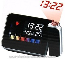 ESUN Digital Smart LCD Projection Table Desktop Alarm Weather station clock