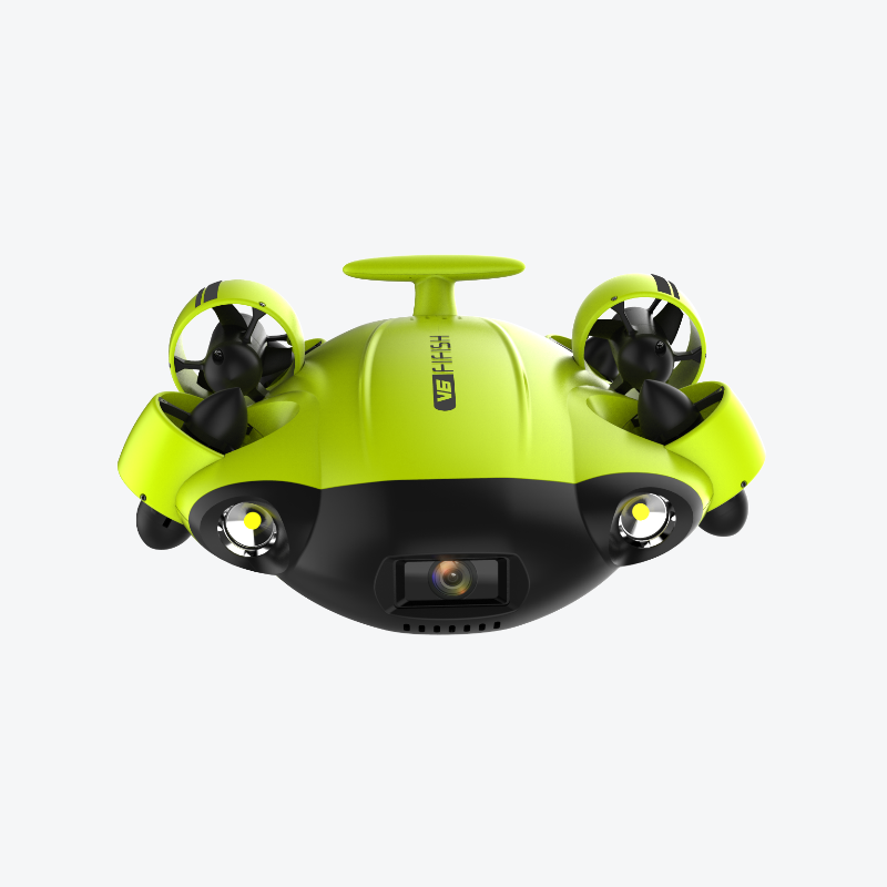 QYSEA FIFISH V6 Underwater Drone + 100M Cable + Spool + 64G Internal Storage Bundle