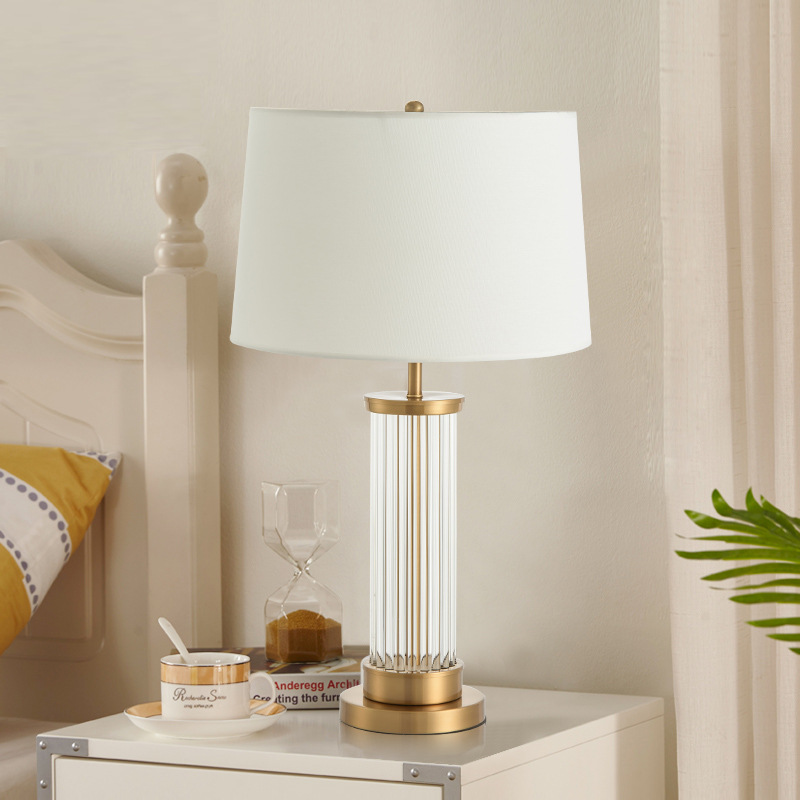 White Short Bedside LampsofApplication White Glass Lamp Table