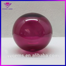 Smooth Synthetic Ruby Ball 12mm Drilled Ruby Stone