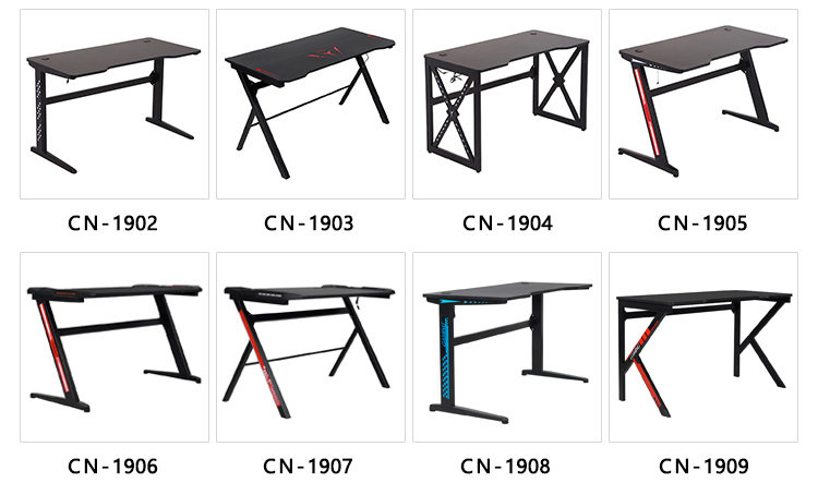 new modern furniture cheap stainless steel tempered glass computer desk for sale