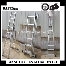 Aluminum 3 section compact extension ladder