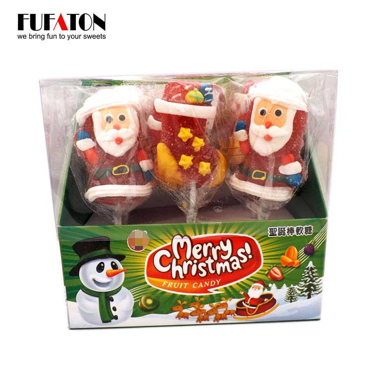 Sugar coated reindeer shaped jelly lollipop Candy