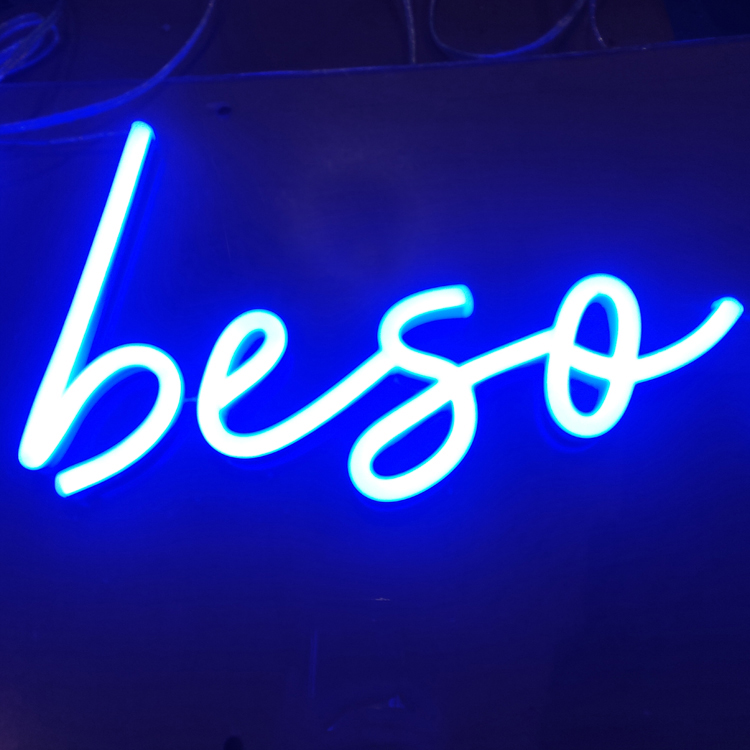 Custom illuminated advertising led letter light flex neon bar store logo signs