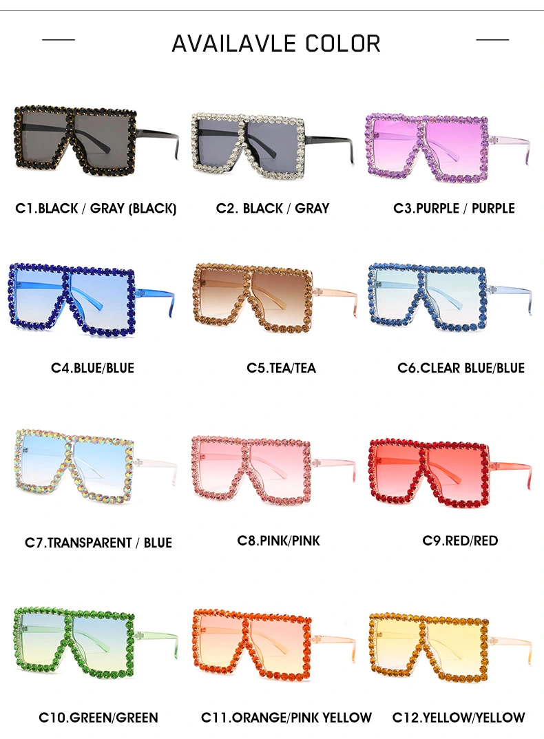 Latest Fashion Sunglasses High Quality Diamond Eyewear