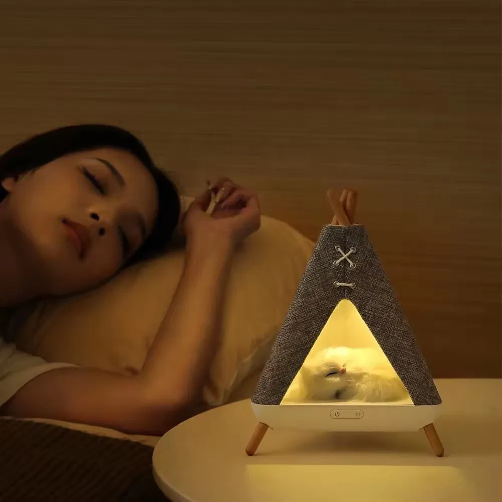 Portable Bluetooth Speaker Tent with Colorful LED Night Light