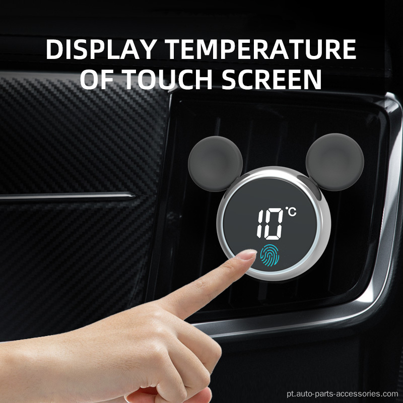 Exibição de temperatura Design Smart Air Vent Clip Scowener