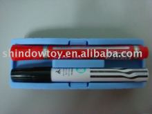 creative blackbard eraser inserted with a pen /chalk eraser/chalkboard brush