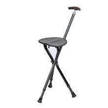 Dual Purpose Foldable Cane Stool for Elderly