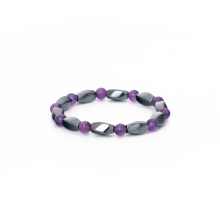 Unisex gender amethyst bracelets elastic bead bracelets 2019
