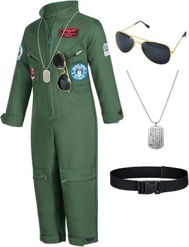 Kids Fighter Pilot Roleplay Costume for Boys