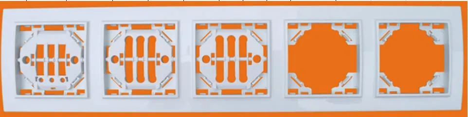 Немецкий 4-позиционный электрический настенный выключатель и розетка в рамке из АБС-пластика