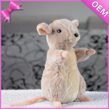 6" Standing Grey Soft Plush Rat Toy, Plush Rat, Stuffed Rat