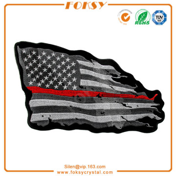 Black American Flag embroidery patch custom