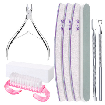 Nail Tool Set: Polishing Strips, Nail Files, Stainless Steel Scissors - 9-Piece Repair Set