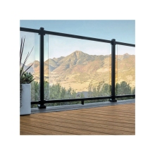 Custom Materials Gold Plated Stair Tempered Glass Aluminum Deck Rails