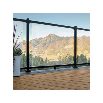 Custom Materials Gold Plated Stair Tempered Glass Aluminum Deck Rails