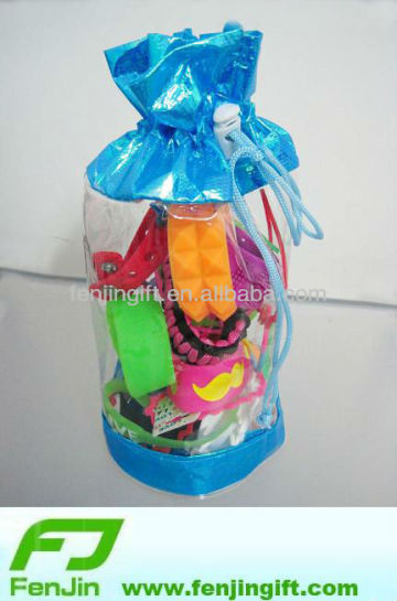 transparent pvc make up string bag