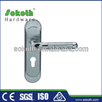 exterior doors handles on plate