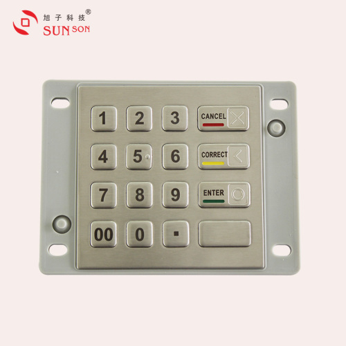 High Quality IP65 Metal Klavye pou ATM lavant machin Peman Kyòs