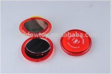 Folding round small colored hand mirror