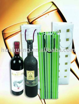 HDPE soft handle wine bottle bag