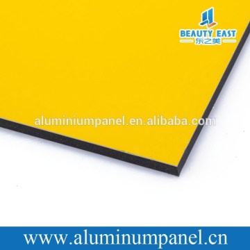 yellow color pvdf acp sheet price wall panel