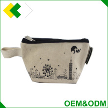 Custom Made OEM canvas comestic bags small makeup case