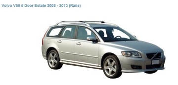 Roof Rack Crossbar Whispbar for Volvo V70 V50