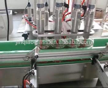 glass jam and honey jar and filling/capping machine