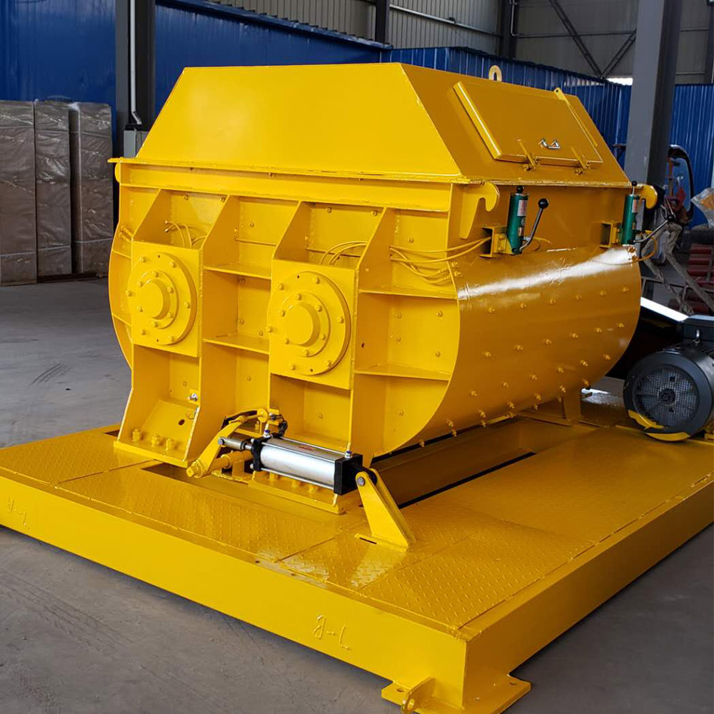 Mini twin shaft self loading diesel concrete mixers