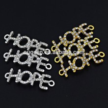 double loop hope letter adapting piece woven bracelet necklace alloy accessories with stone