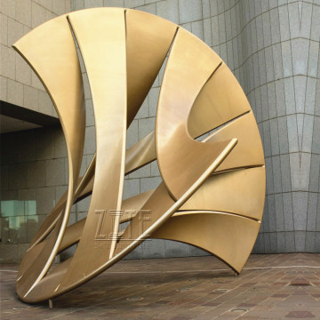 Custom art modern stainless steel sculpture metal seashell statue