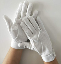 white uniform police band waiter worker cotton gloves