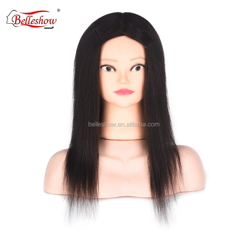 Hot sell wholesale 100% human hair natural  cuticle aligned human hair wig model cheap nature color  wig modle