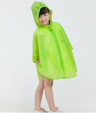Green Boys Rain Poncho