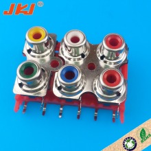 6pin Video speaker multiple RCA connector