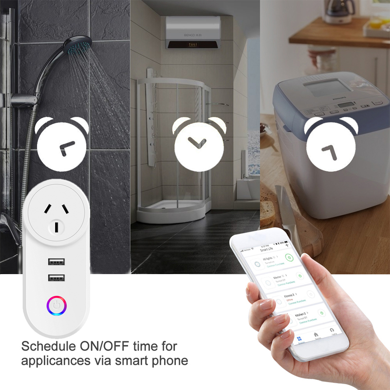 Electrical Timer Mini Smart Home Google Alexa Outlet AU Wall Plug Socket