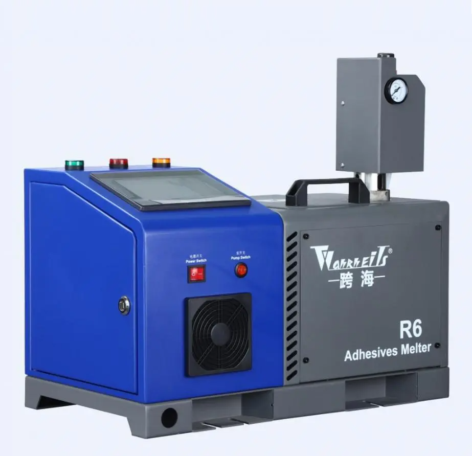 Compact piston pump hot melt machine