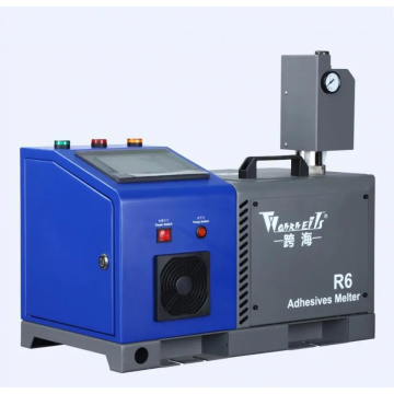 Compact piston pump hot melt machine