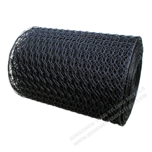 PVC preto revestido de 1 polegada de rede de arame hexagonal