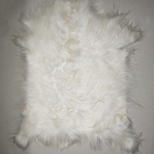 Natural White HimalayanI Long Hair Goat Fur Hide Rug