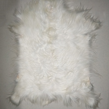Natural White HimalayanI Long Hair Goat Fur Hide Rug