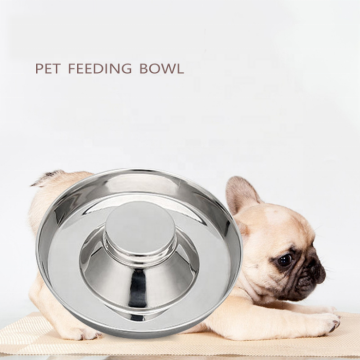 dog bowl slow food bowl stainless steel bowl