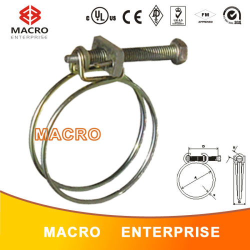 metal adjustable tube pipe dual wire hose clamp clip