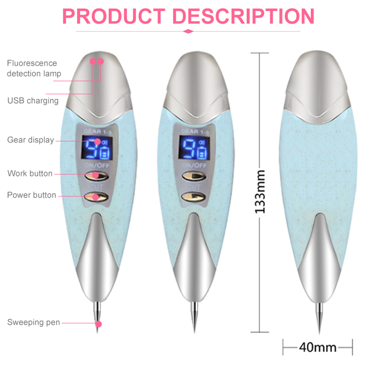 Pena plasma laser pemegang tersuai untuk penyingkiran freckle penjagaan kecantikan ketuat tempat gelap penyingkiran