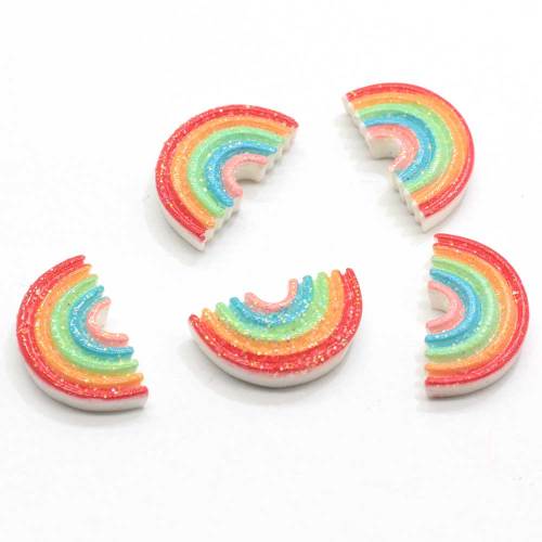 Resina all&#39;ingrosso Kawaii Colorful Cloud Flatback Charms Nuvola colorata Artigianato artificiale Slime Filler Ornamento fai da te