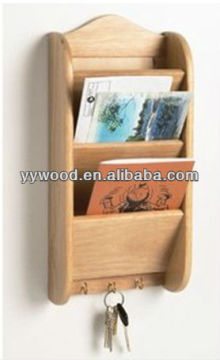 wooden magazine rack